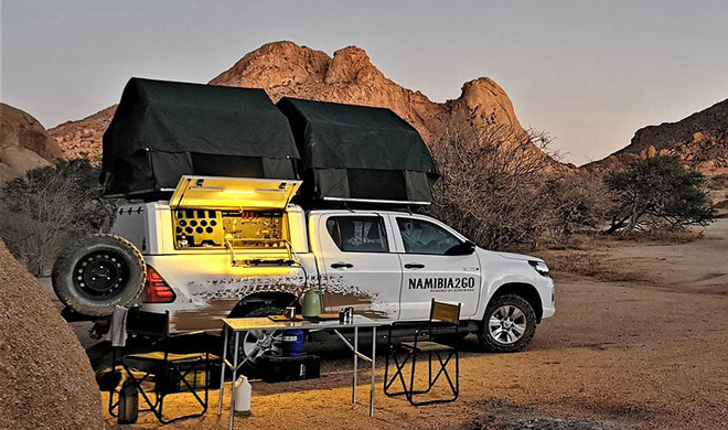 Namibia2go 4x4 Camping Equipped Double Cab namibia car hire