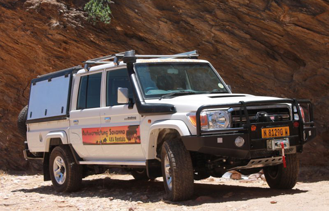 Savanna Car Hire Toyota Landcruiser Double Cap 4.5 V8 or Straight 6 4.2 - Group LC namibia car hire