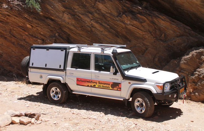 Savanna Car Hire Toyota Landcruiser Double Cap 4.5 V8 or Straight 6 4.2 - Group LC namibia car hire