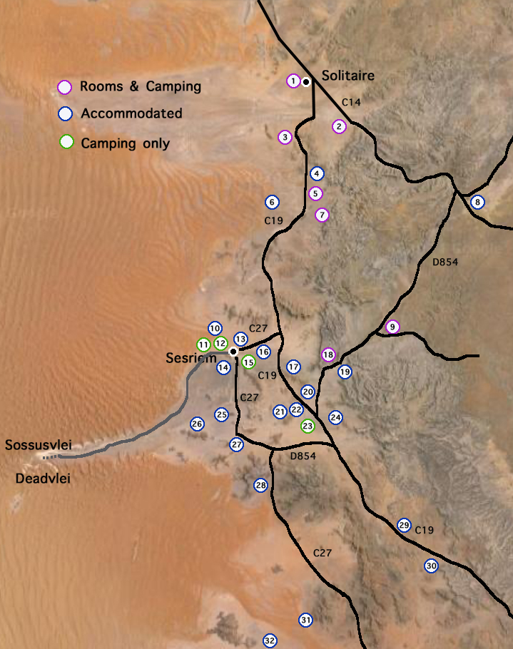 Road Trip Namibia Itinerary Map