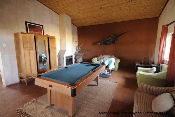 Picture taken at Agama River Camp Namib Desert Namibia lounge sitting area