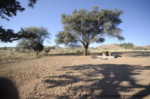 Hammerstein Lodge Namib Desert campsite camping